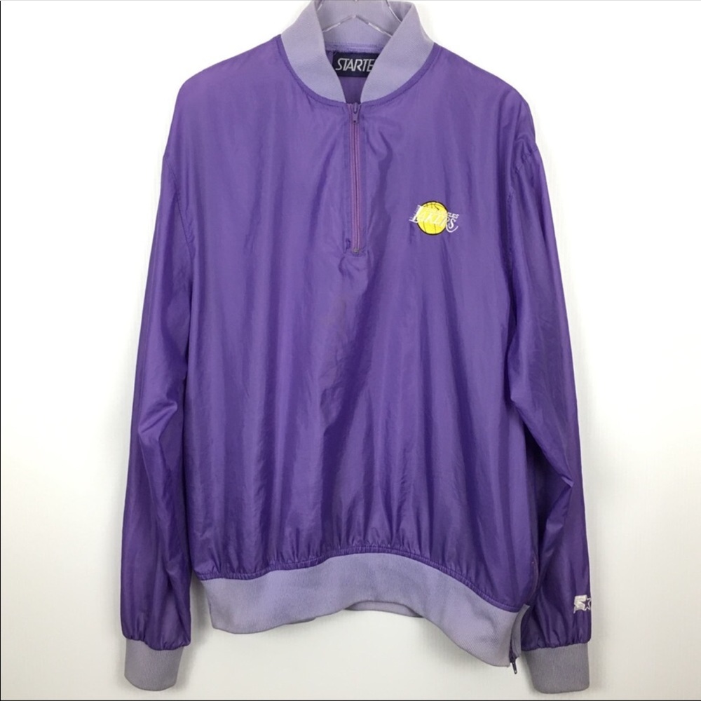 Vintage Lakers Starter Windbreaker XL Jacket Excellent Condition Basketball - Picture 1 of 12